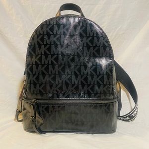 Michael Kors Black Leather Backpack